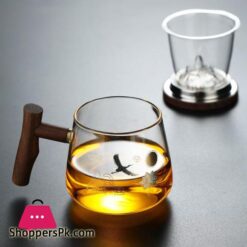 Luxury Glass Filter Kawa Teacup Office Exquisite Tea Cups Heat Resistant Infuser Teaware - 450Ml