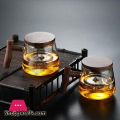 Luxury Glass Filter Kawa Teacup Office Exquisite Tea Cups Heat Resistant Infuser Teaware - 450Ml