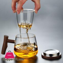 Luxury Glass Filter Kawa Teacup Office Exquisite Tea Cups Heat Resistant Infuser Teaware - 450Ml