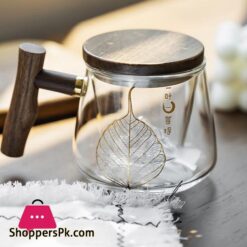 Luxury Glass Filter Kawa Teacup Office Exquisite Tea Cups Heat Resistant Infuser Teaware - 450Ml