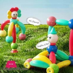 Magnetic Rods Toy 52 Pieces Rx0525 Magnetic Stick Building Blocks Magnetic Blocks For Kids Building Sets Diy Magnetics Sticks Blocks Montessori Toys Toddler Building Play Games For Boys Girls