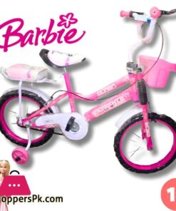 Mama Love Cycle for Kids 5 to 10 Years with Basket Backseat 18 inch Cycle for Girls with Double Chimta Double Brake Tubeless Tyres Bicycle for Girls with Training Wheel
