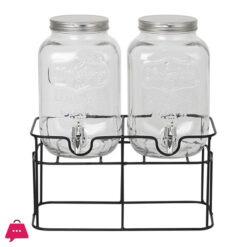 Metal Stand Double Tank Beverage Dispenser Stand 4Liter + 4Liter Capacity