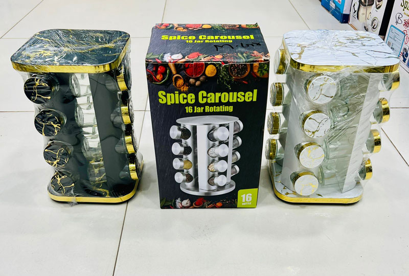 Rotating Spice Set Of 20 Pieces Glass