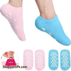 Silicone Gel Moisturizing Ultra Soft Spa Socks For Repair Dry Cracked Feet And Ankles Skincare Spa Moisturizing Gel Socks Spa Socks For Cracked Heels Spa Gel Socks