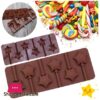 6Pc Lollipop Mold Silicone Multi