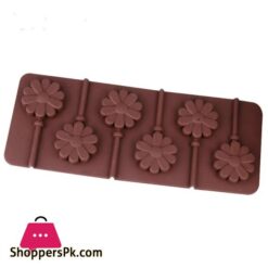 6 Cavity Spiral Circle Lollipop Silicone Chocolate Mold Cake Fondant Cookie Mould Jelly Pudding Doughnut Molds Diy Baking Tools