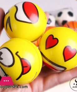 Alsimba 1 Pcs Soft Foam Reaction Emoji Balls for Kids High Density Foam Ball For Over 3 Years Old Kids Soft Lightweight Easy To Grip Indoor Training Ball Any Random Design