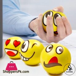 Alsimba 1 Pcs Soft Foam Reaction Emoji Balls For Kids High Density Foam Ball For Over 3 Years Old Kids Soft Lightweight Easy To Grip Indoor Training Ball Any Random Design