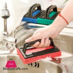 Sponge Cleaning Brush With Handle Scrubber Pot Brush Scrubbers Kitchen Cleaning Tools