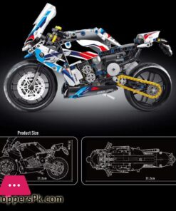 Technology Bmw S1000Rr Dirt Motorcycle Building Blocks Model Motorbike Toy - Image 2