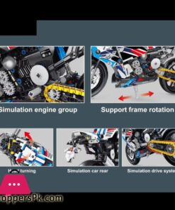 Technology Bmw S1000Rr Dirt Motorcycle Building Blocks Model Motorbike Toy - Image 3