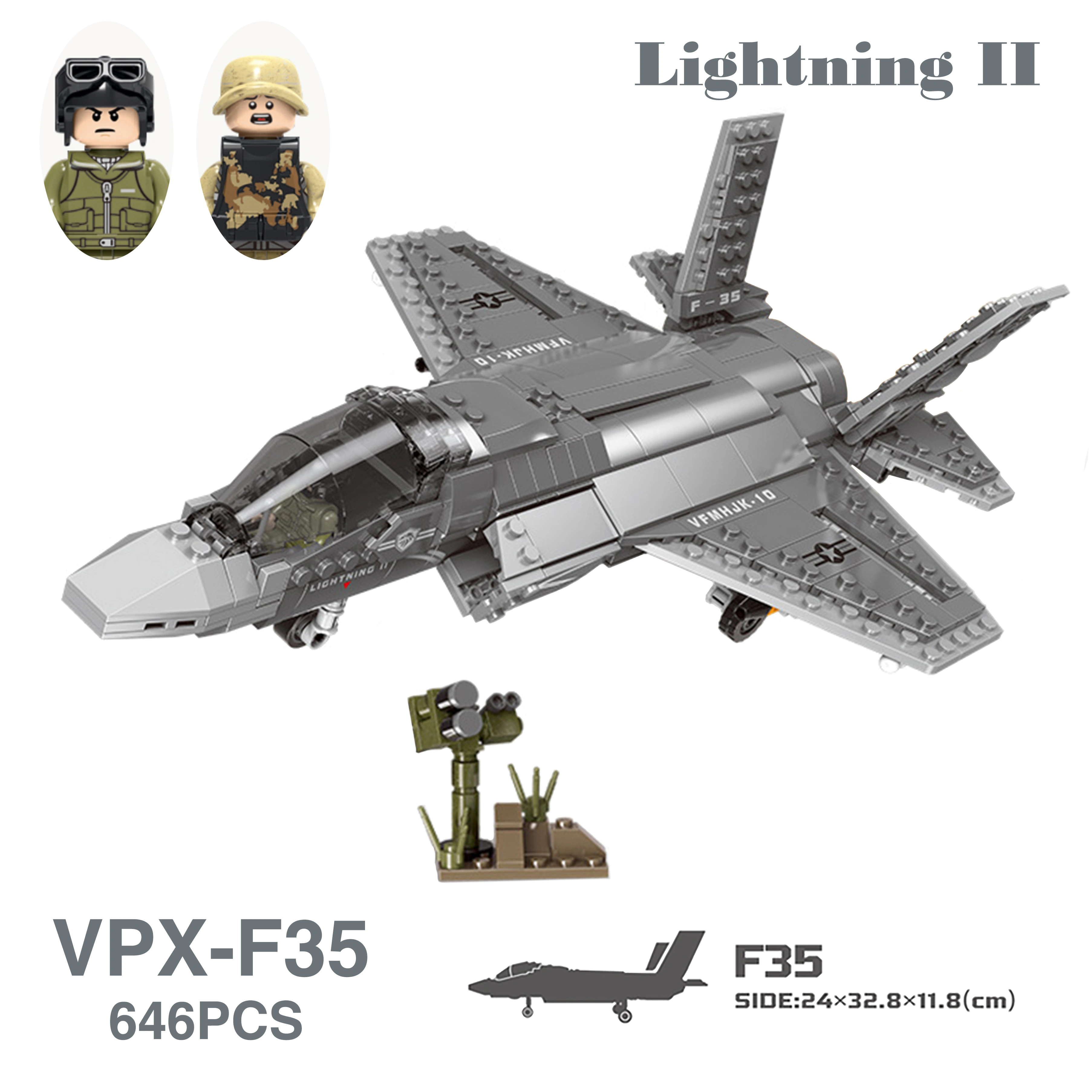 Airplane Building Block Brick Airplane Model F35