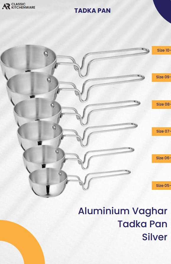 Aluminium Tadka Pan Indian Spice Roasting Spoon Professional Catering Quality No:7