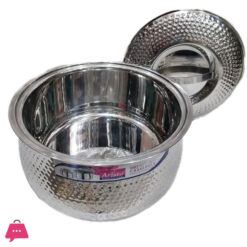 Aristo Indian Hotpot Hammered Stainless Steel 4 Liter