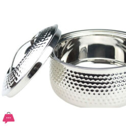 Aristo Indian Hotpot Hammered Stainless Steel 4 Liter