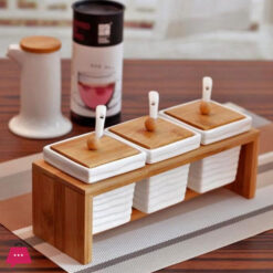 Ceramics Condiment Jar Kitchen Seasoning Box 9 Ceramics Condiment Jar Kitchen Seasoning Box