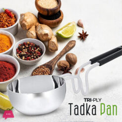 Classic Aluminium Indian Vaghar Tadka Pan With Grip Handle No : 6