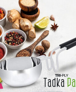 Classic Aluminium Indian Vaghar Tadka Pan With Grip Handle No : 5 - Image 2