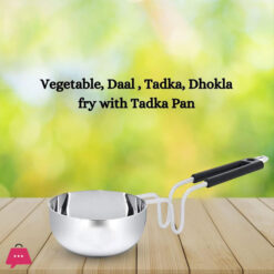 Classic Aluminium Indian Vaghar Tadka Pan With Grip Handle No : 6
