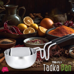 Classic Aluminium Indian Vaghar Tadka Pan With Grip Handle No : 6