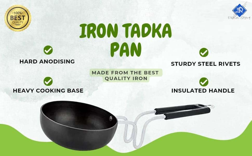 Classic Indian Vaghar Tadka Pan With Grip Handle No : 5
