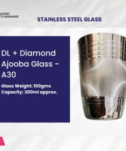 Classic Kitchenware Indian Stainless Steel Pari Sidco Glass 300ML 1-Pcs