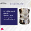 Classic Kitchenware Indian Stainless Steel Diamond Damru Glass 300Ml 1-Pcs