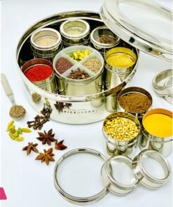 Classic Kitchenware Stainless Steel Indian Masala Box 12 in 1