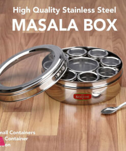 Classic Kitchenware Stainless Steel Indian Masala Box 9 in 1