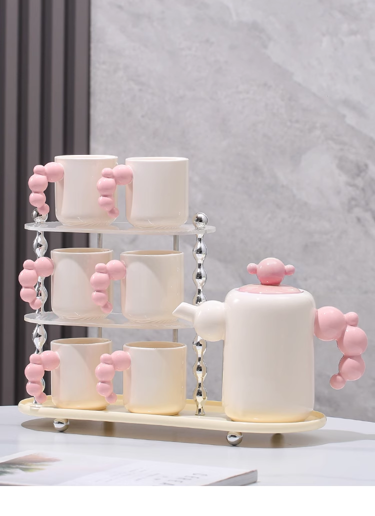 Cream Style Ceramic Tea Set Light Luxury High End Tea Set