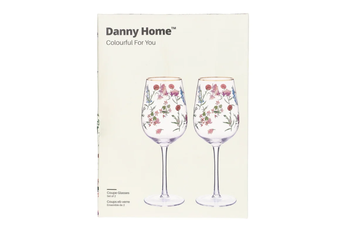 Danny Home Water Juice Glass Set Of 2 360 Ml