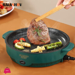 Electric Pan Electric Multicooker Electric Frying Pan 220V Household Barbecue Fried Steak Fish Omelette Frying Pan Non-Stick Cooking Machine