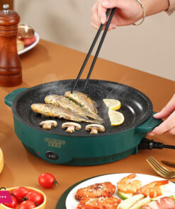 Electric Pan Electric MultiCooker Electric Frying Pan 220V Household Barbecue Fried Steak Fish Omelette Frying Pan Non-stick Cooking Machine