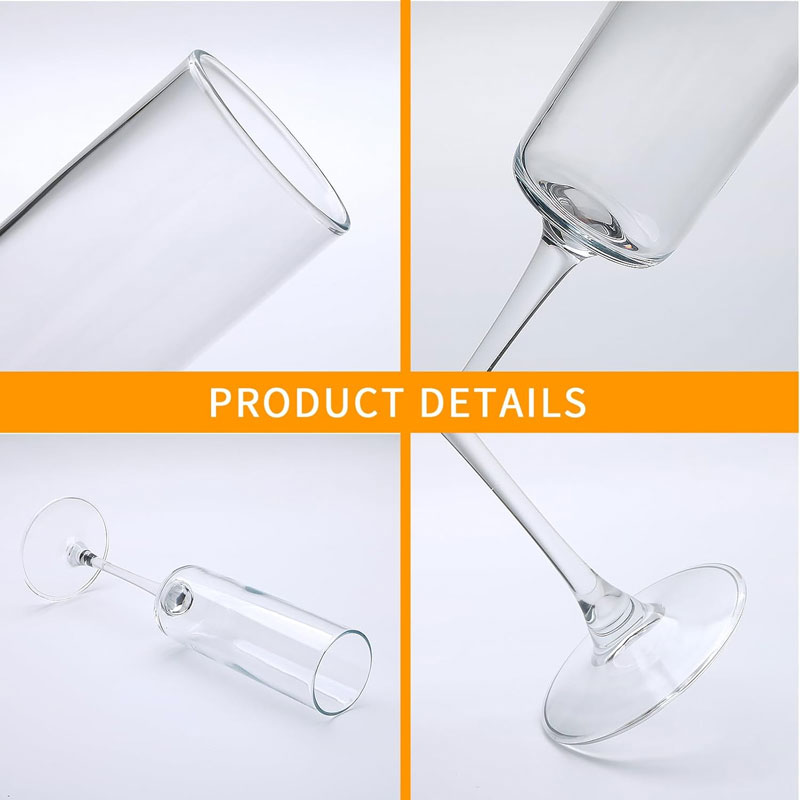 Flute Champagne Glasses Champagne Flute Glass For Home Bar,Wedding,Restaurant 150Ml - Set Of 6