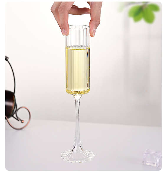 Flute Champagne Strip Glasses Champagne Flutes Tall Glasses Pack Of 6