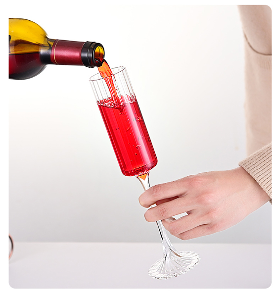 Flute Champagne Strip Glasses Champagne Flutes Tall Glasses Pack Of 6