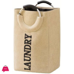 Foldable Handheld Laundry Basket Toy Storage Basket With Ring Padded Aluminum Handle