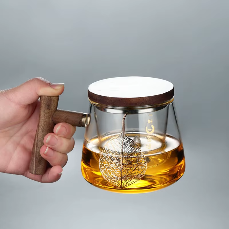 Luxury Glass Filter Kawa Teacup Office Exquisite Tea Cups Heat Resistant Infuser Teaware - 450Ml
