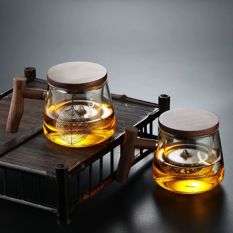 Luxury Glass Filter Kawa Teacup Office Exquisite Tea Cups Heat Resistant Infuser Teaware - 450Ml