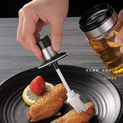 Glass Jar With Oil Brush Bottle Jar 250Ml