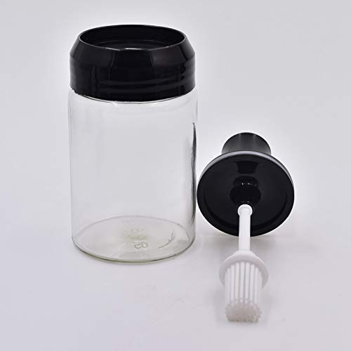 Glass Jar With Oil Brush Bottle Jar 250Ml