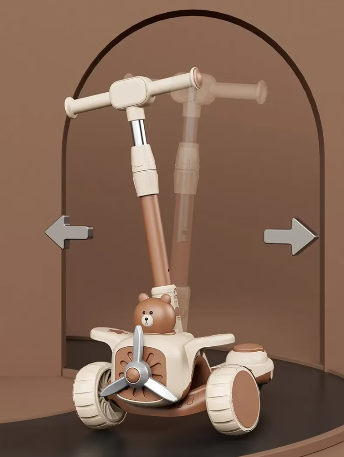 Happy Airplane Scooter Adjustable Scooter For Kids Scooty With Light Sound 15 Happy Airplane Scooter Adjustable Scooter For Kids Scooty With Light Sound