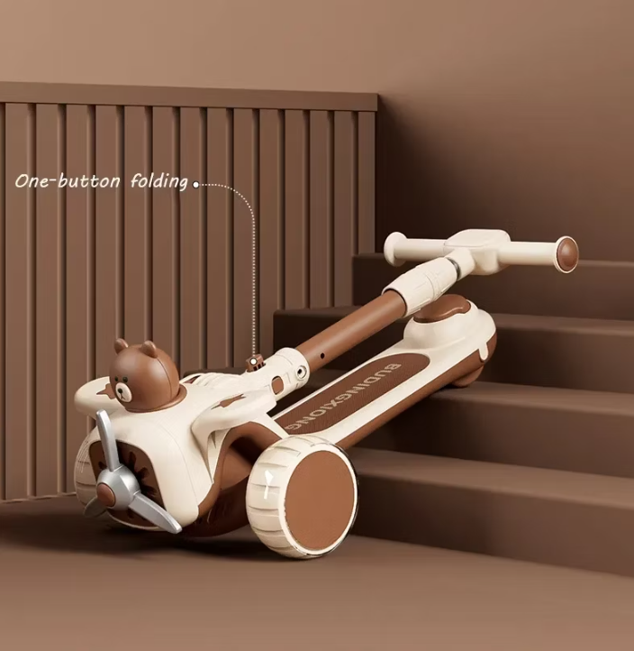 Happy Airplane Scooter Adjustable Scooter For Kids Scooty With Light Sound 16 Happy Airplane Scooter Adjustable Scooter For Kids Scooty With Light Sound