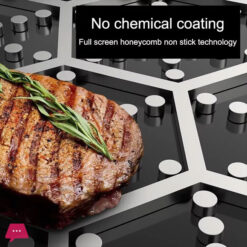 Honeycomb Laser Coated Stainless Steel Frying Pan Non-Stick Omelet Pan - 28Cm