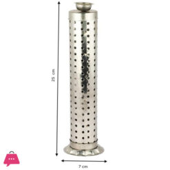 Indian Imported Stainless Steel Agarbatti Stand - Incense Stick Holder With Ash Catcher - 25Cm Height &Amp; 7Cm Width