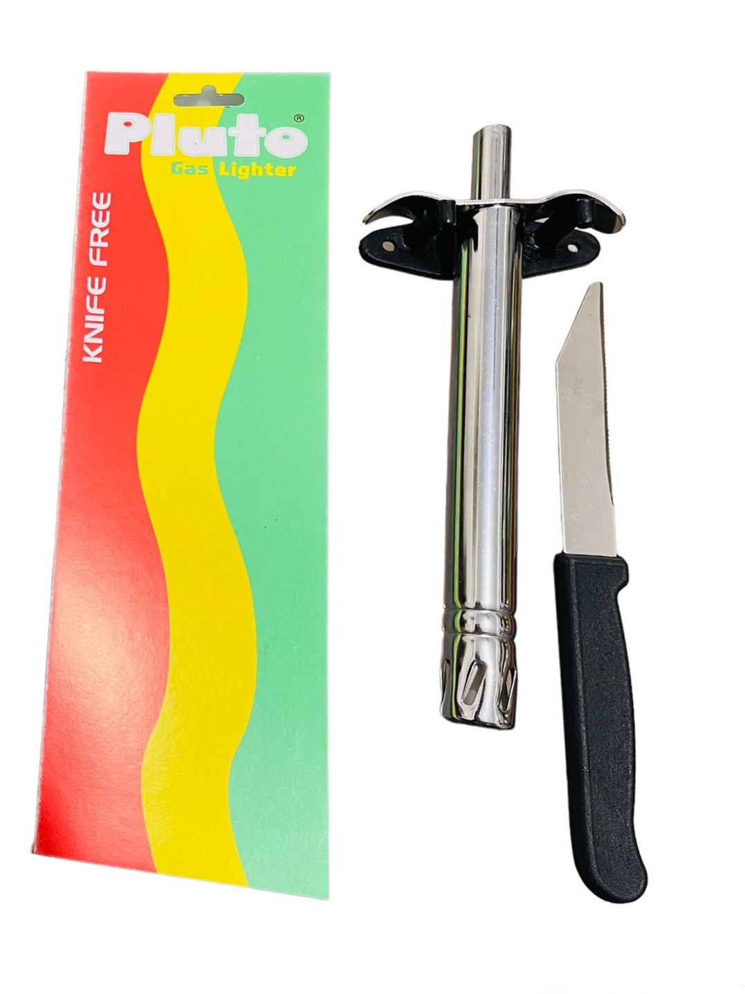 Indian Pluto Kitchen Lighter With Knife - Pluto Lighter For Gas Stove - Stainless Steel