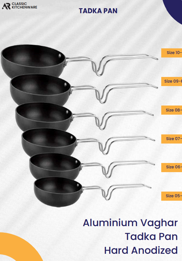 Indian Spice Roasting Spoon Tadka Pan Non-Stick Hard Anodised Spice Tadka Masala No 5