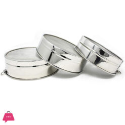 Indian Stainless Steel Aata Channi Ser Of 3 Size 7 X 8 X 9 Inch 7 Indian Stainless Steel Aata Channi Ser Of 3 Size 7 X 8 X 9 Inch