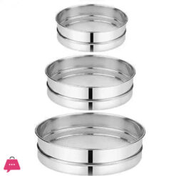 Indian Stainless Steel Aata Channi Ser Of 3 Size 7 X 8 X 9 Inch 6 Indian Stainless Steel Aata Channi Ser Of 3 Size 7 X 8 X 9 Inch
